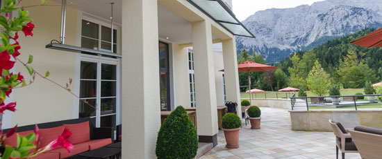 HEATSCOPE Heizloesung fuer halboffene Terrassen und Bereiche, Schloss Elmau