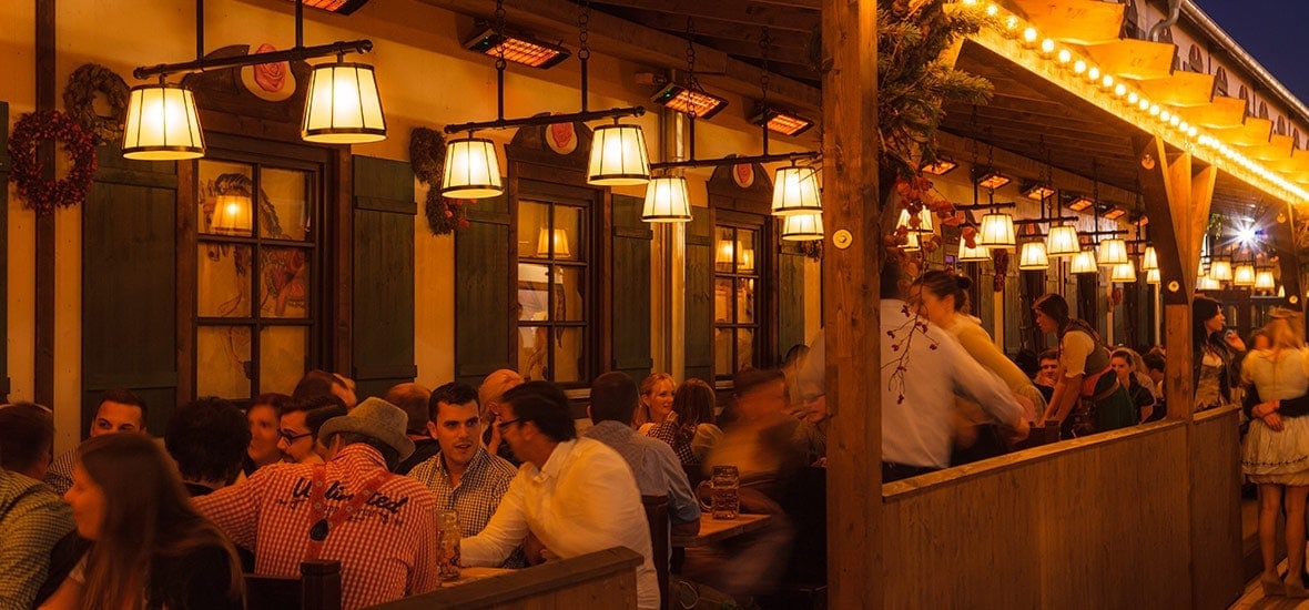 HEATSCOPE Spot Power-Heizstrahler im Festzelt Marstall auf dem Oktoberfest, Muenchen