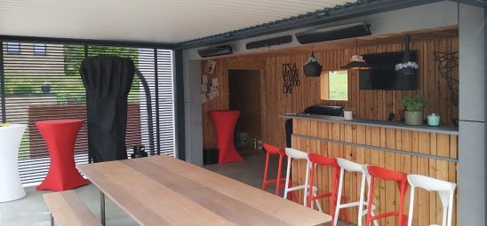 HEATSCOPE PURE, Heizstrahler-Installation, Pergola, Bruegge