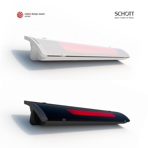 HEATSCOPE PURE Slim Line Design-Heizstrahler, RedDot Design Award Winner