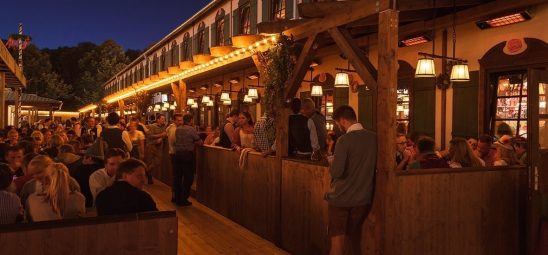 HEATSCOPE SPOT, Heizstrahler-Installation im Marstall Festzelt auf dem Oktoberfest