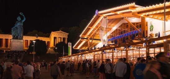 HEATSCOPE SPOT, Heizstrahler-Installation, Schuetzenfestzelt, Oktoberfest