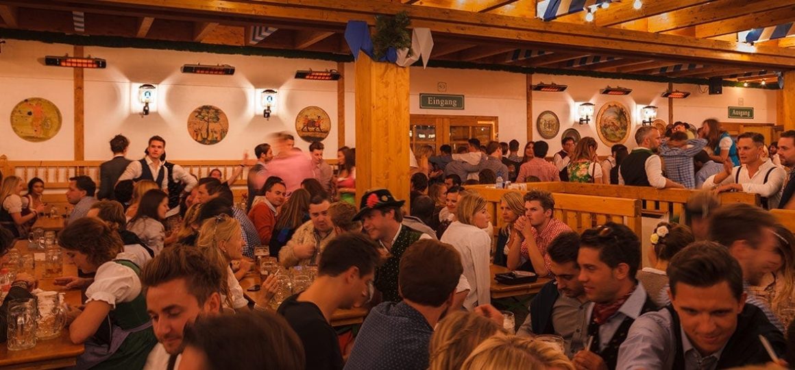 HEATSCOPE Spot Power-Heizstrahler, Installation im Schuetzenfestzelt auf dem Oktoberfest