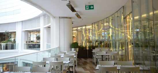 HEATSCOPE VISION, Heizstrahler-Installation in der Akasya-Shopping-Mall, Istanbul