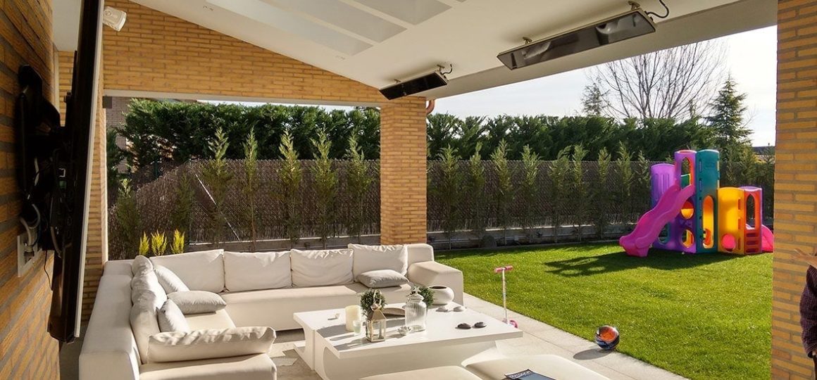HEATSCOPE Vision ambiente heater, garden terrace, private estate, Barcelona, Spain