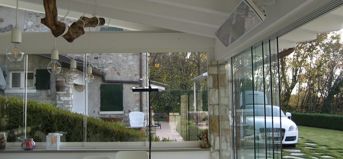 HEATSCOPE Vision Ambiente-Heizstrahler, kleines Gartenhaus, Italien